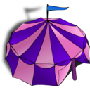 download Rpg Map Symbols Circus Tent clipart image with 270 hue color