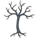 download Barren Tree clipart image with 180 hue color