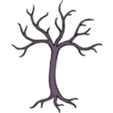 download Barren Tree clipart image with 270 hue color