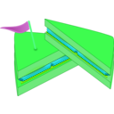 download Sandwich With A Flag clipart image with 90 hue color