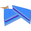 download Sandwich With A Flag clipart image with 180 hue color