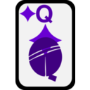 download Queen Of Diamonds clipart image with 270 hue color