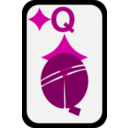 download Queen Of Diamonds clipart image with 315 hue color