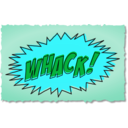 download Whack Comic Book Sound Effect clipart image with 135 hue color
