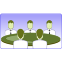 download Round Table Discussion clipart image with 45 hue color