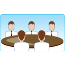 download Round Table Discussion clipart image with 0 hue color