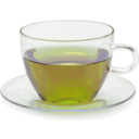 download Glass Cup With Glass Saucer clipart image with 45 hue color