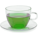 download Glass Cup With Glass Saucer clipart image with 90 hue color