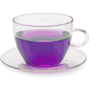 download Glass Cup With Glass Saucer clipart image with 270 hue color