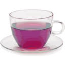download Glass Cup With Glass Saucer clipart image with 315 hue color