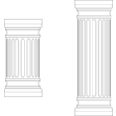 download Marble Columns clipart image with 90 hue color