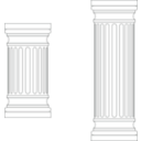 download Marble Columns clipart image with 180 hue color