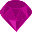 download Red Ruby No Transparency No Shading Square Area clipart image with 315 hue color