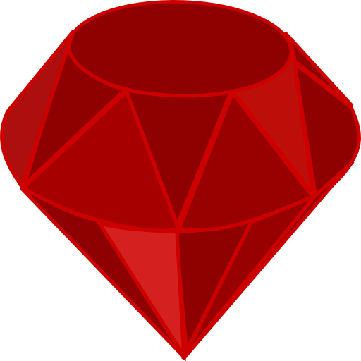 Red Ruby No Transparency No Shading Square Area