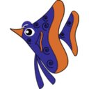 download Purple Fish clipart image with 315 hue color
