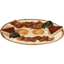 download Bacon And Eggs clipart image with 0 hue color