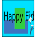 download Happy Eid clipart image with 135 hue color