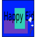 download Happy Eid clipart image with 180 hue color