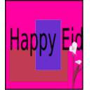 download Happy Eid clipart image with 270 hue color