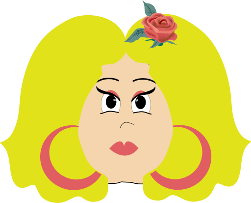 Blonde Woman Earring