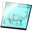 download Dino Stamp In Stamp Mount clipart image with 45 hue color