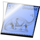 download Dino Stamp In Stamp Mount clipart image with 90 hue color