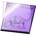 download Dino Stamp In Stamp Mount clipart image with 135 hue color