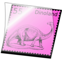 download Dino Stamp In Stamp Mount clipart image with 180 hue color