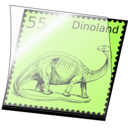 download Dino Stamp In Stamp Mount clipart image with 315 hue color