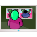 download Watching The Watchmen clipart image with 90 hue color