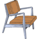 download Chair clipart image with 180 hue color
