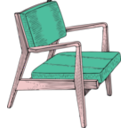 download Chair clipart image with 315 hue color