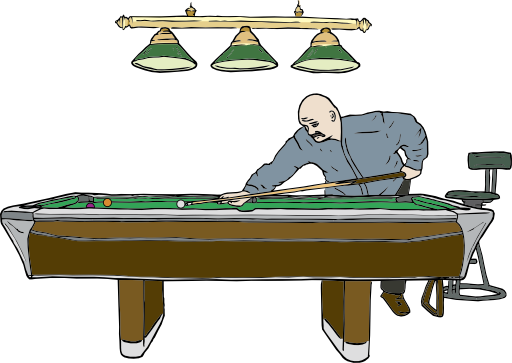 Pool Table With Player