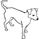 download Dog Simple Drawing clipart image with 225 hue color