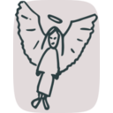 download Angel clipart image with 270 hue color