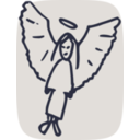 download Angel clipart image with 315 hue color