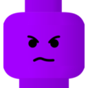 download Lego Smiley Angry clipart image with 225 hue color