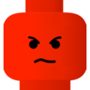 download Lego Smiley Angry clipart image with 315 hue color