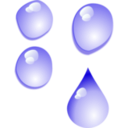 download Set Of Water Drops clipart image with 45 hue color