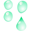download Set Of Water Drops clipart image with 315 hue color