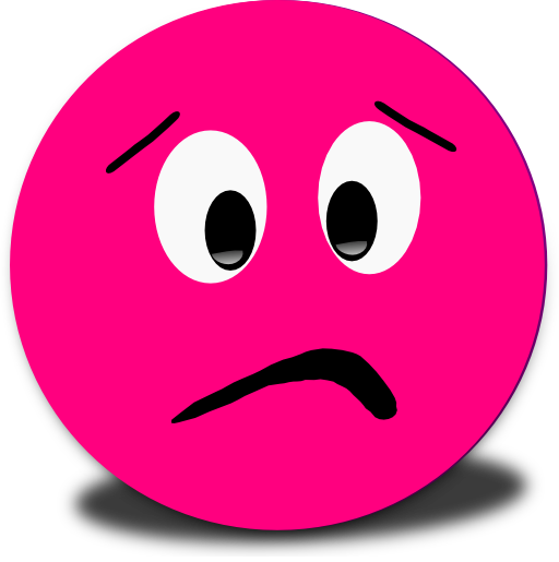 Ashamed Smiley Pink Emoticon