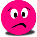 Ashamed Smiley Pink Emoticon