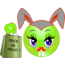 download Rabbit Smiley Emoticon clipart image with 45 hue color