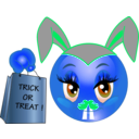 download Rabbit Smiley Emoticon clipart image with 180 hue color