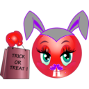 download Rabbit Smiley Emoticon clipart image with 315 hue color