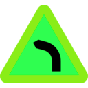 download Dangerous Bend Bend To Left clipart image with 90 hue color