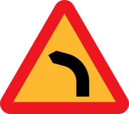 Dangerous Bend Bend To Left