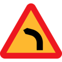 download Dangerous Bend Bend To Left clipart image with 0 hue color