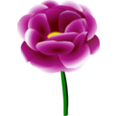 download Peony clipart image with 0 hue color