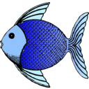 download Tropical Fish clipart image with 180 hue color